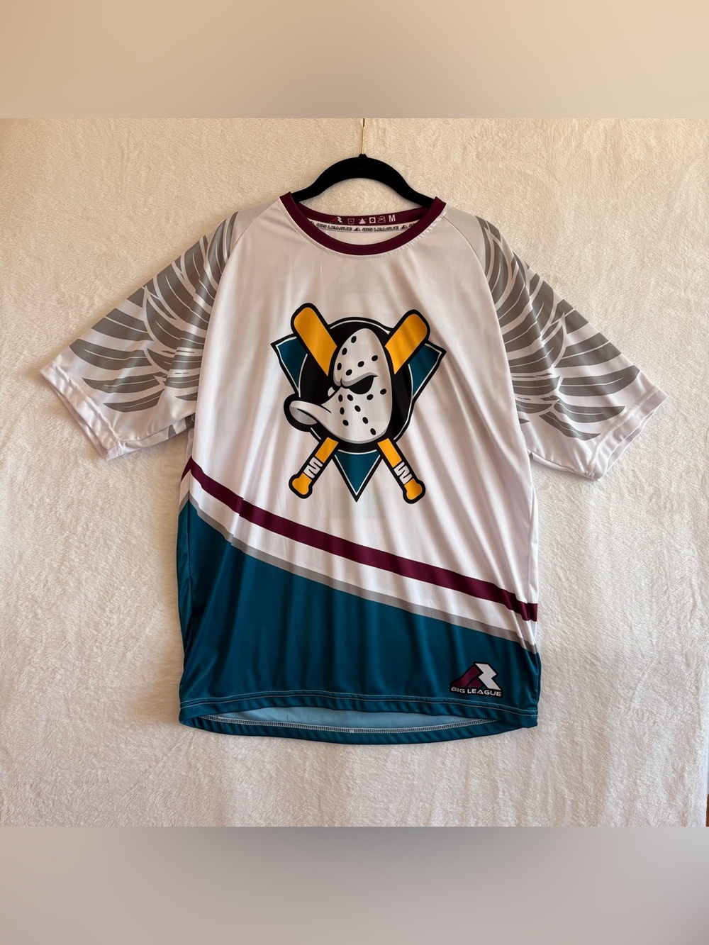 🏒 Big League Mighty Schmucks Hockey Jersey – Medium – Mighty Ducks Parody